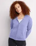 Hanes ComfortSoft EcoSmart Women's Fleece Full-Zip Hoodie Sweatshirt, Size: Large, Blue