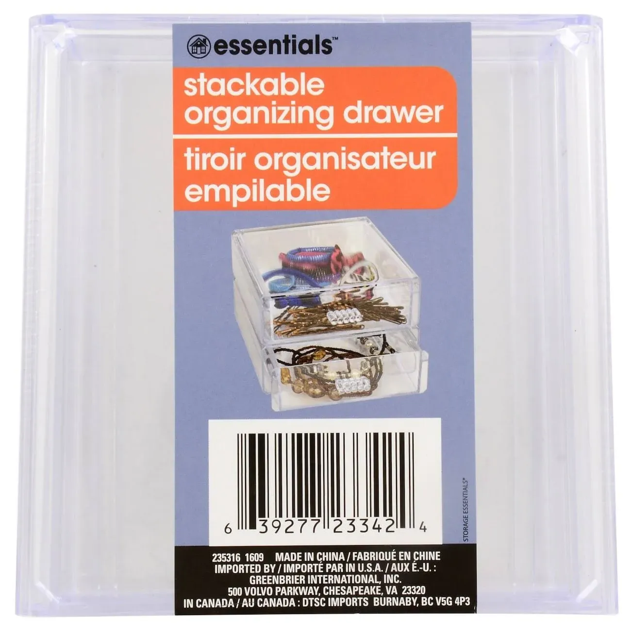 Stackable Clear Plastic Desktop Organizer Drawers, 5x5x1.75 in  | eBay