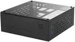 Goodisory A09 Black Mini-ITX 0.8mm SPCC Desktop Computer Case Fit in Flex PSU