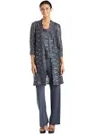 R &M Richards Plus Size Pant Suit, Coal / 16