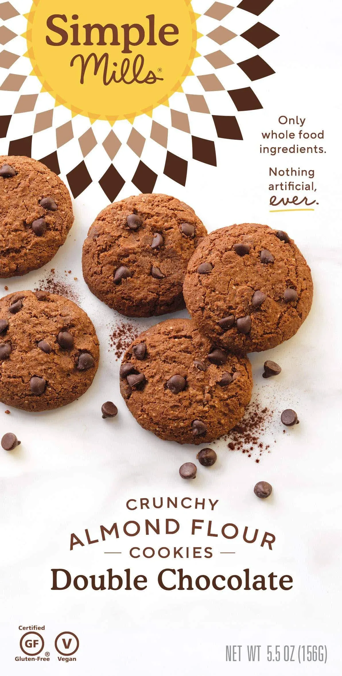 Simple Mills Crunchy Double Chocolate Cookies - 5.5 oz box