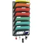 8 Pocket Wall File Organizer Mesh Hanging File Holder Wall Mount Paper