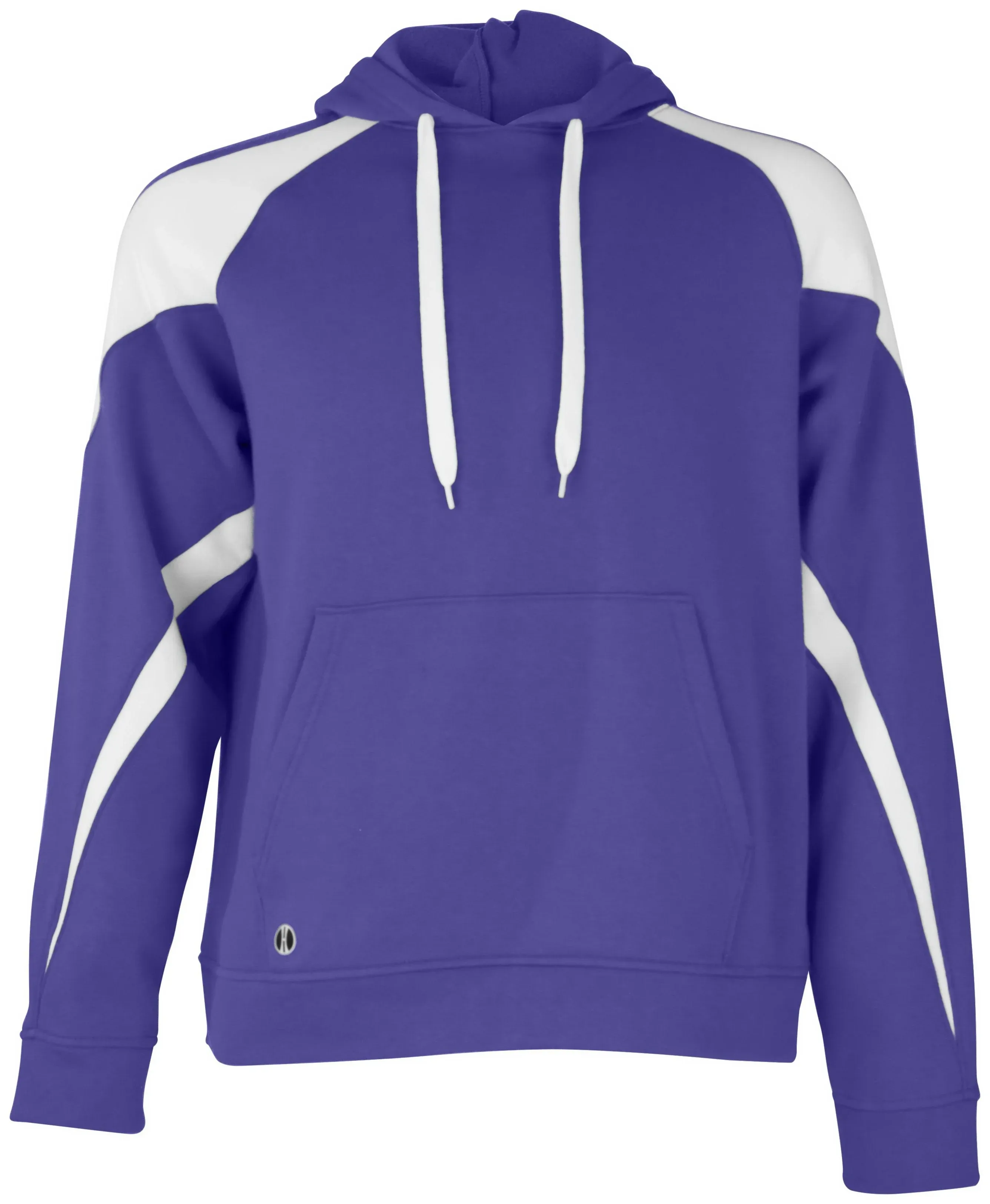 Holloway 229546 Athletic Fleece Prospect Hooded Sweatshirt - Purple/ White, S