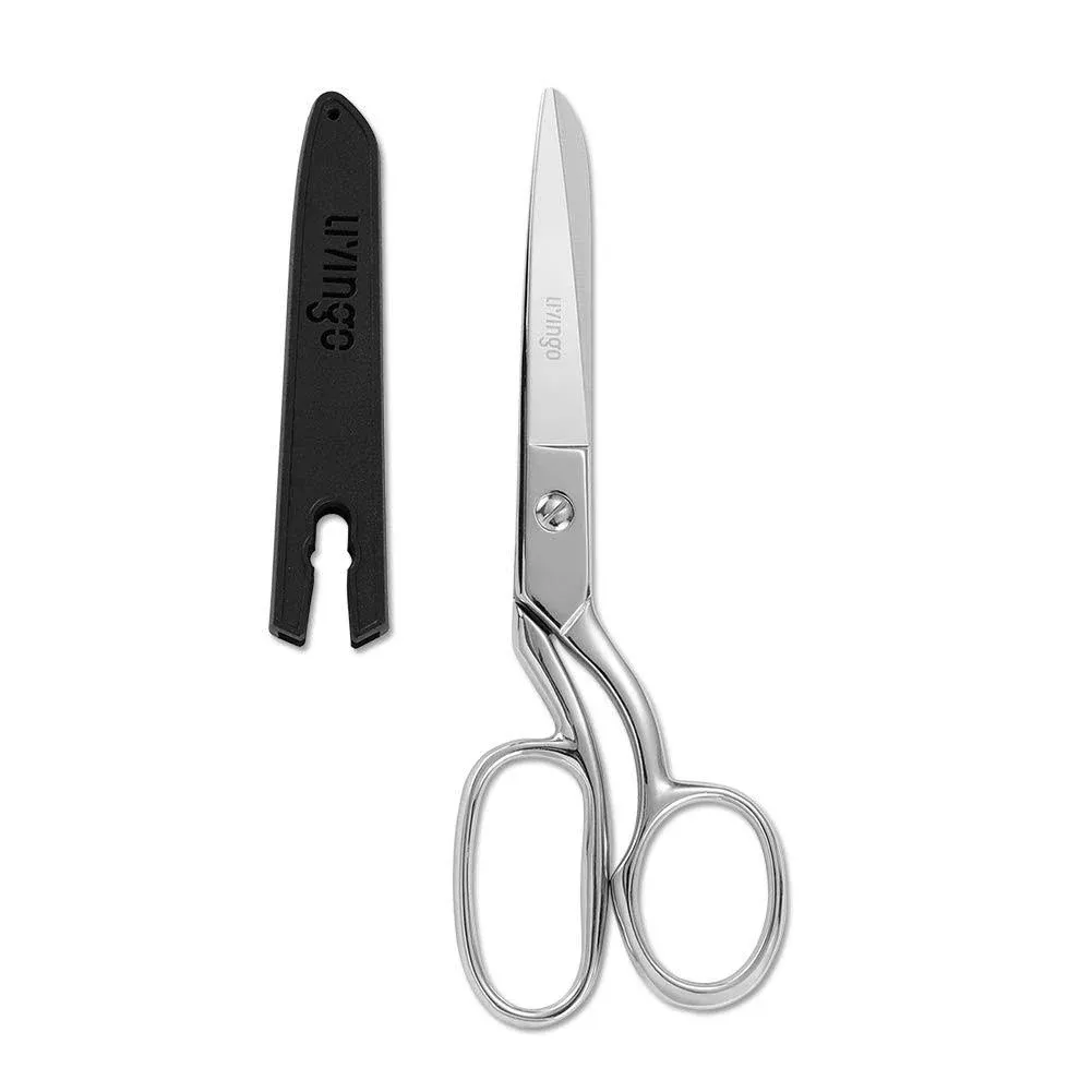 Livingo Forged Tailor Scissors 8&#034; Professional A-Silver Heavy Duty Fabric Shears