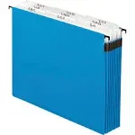 Pendaflex Nine Section Hanging Folders Letter Size 1/5 Cut Tab Blue