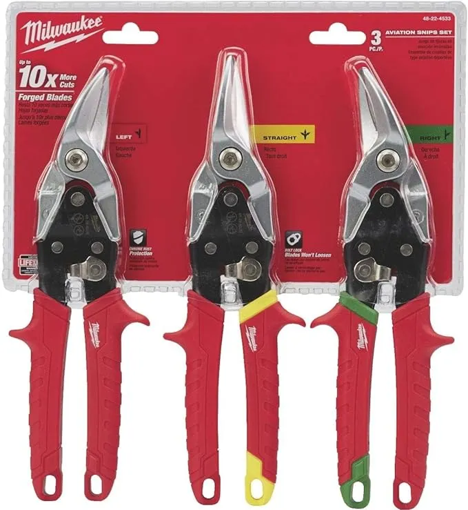 Milwaukee 3-Piece Aviation Snip Set