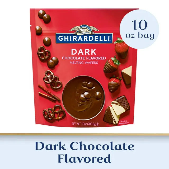 Ghirardelli Obleas derretidas con sabor a chocolate oscuro, 10 onzas (paquete de 6)