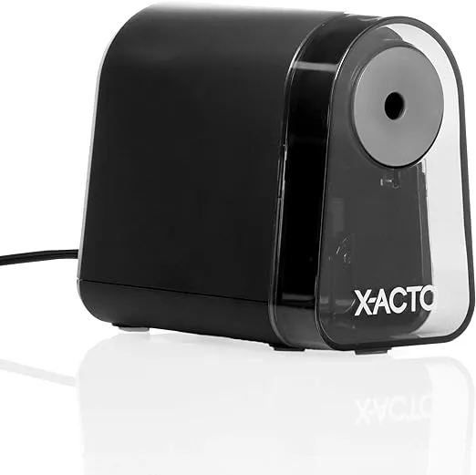 X-ACTO Mighty Mite Electric Pencil Sharpener, Black/Silver (19501/19501X)