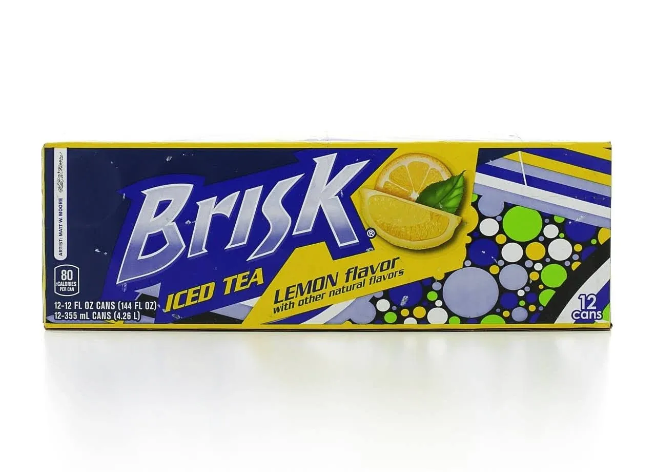 Brisk Lemon Iced Tea, 12 Fl Oz, 12 Pack