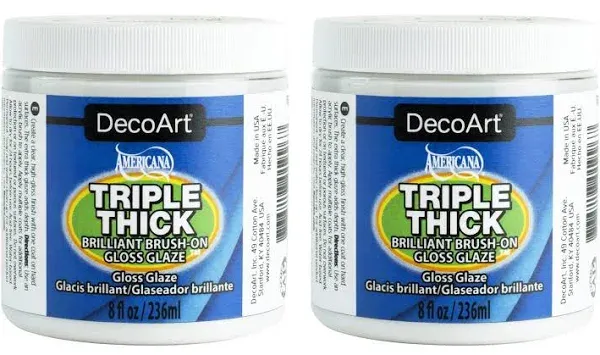 DecoArt Triple Thick Glaze 8 oz Gloss Brush On