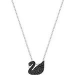 Swarovski Iconic Swan pendant Swan Small, Black, Rhodium plated Black 5347330