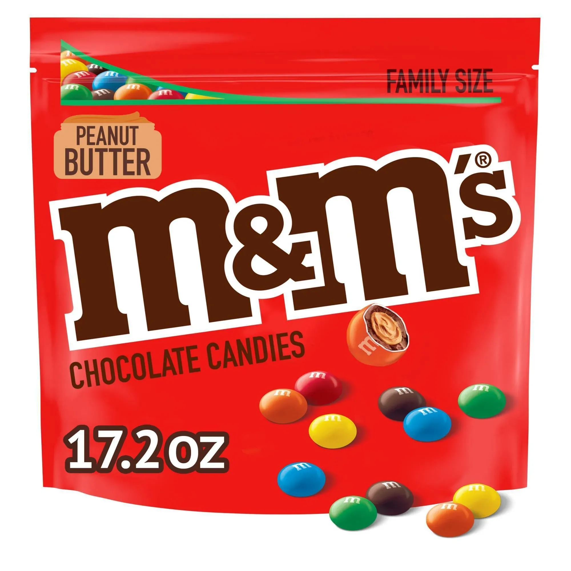 M&M'S, Peanut Butter Milk Chocolate Candy, Party Size, 34 oz Bag | CVS