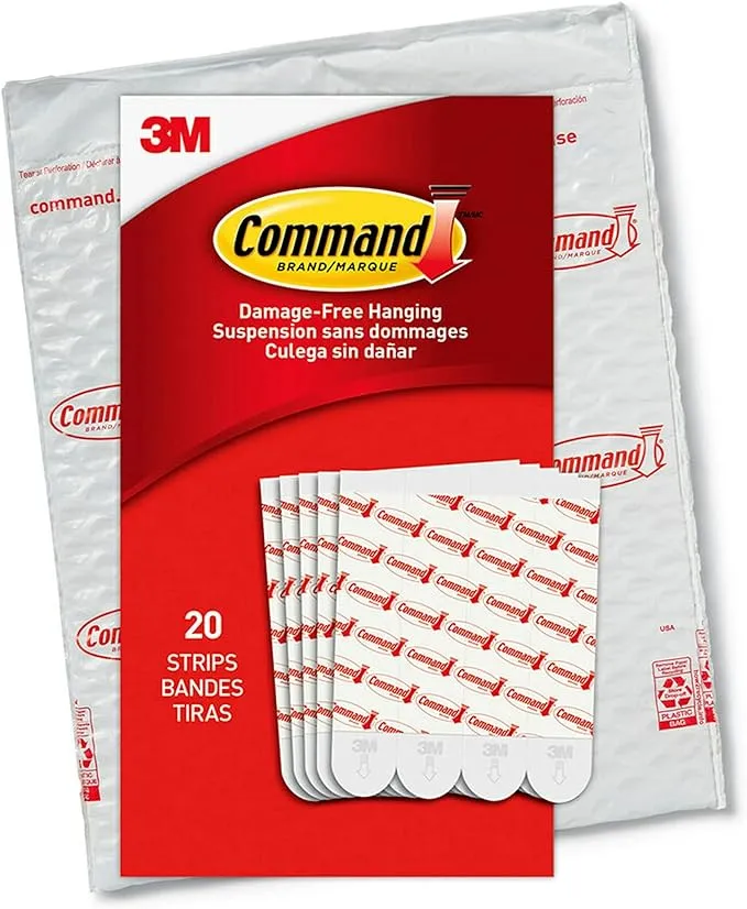 Command Small Refill Adhesive Strips, Damage Free Hanging Wall Adhesive Strip...