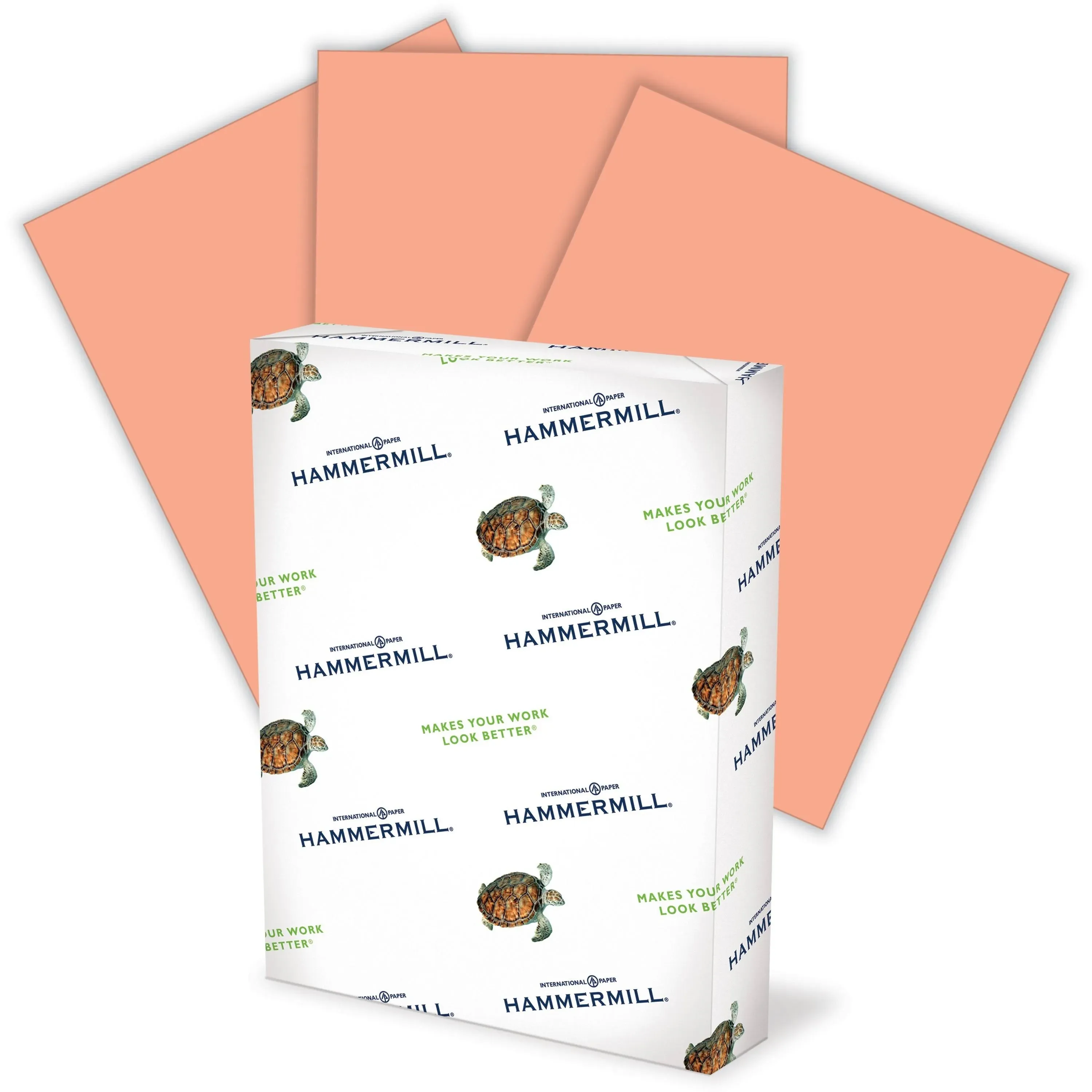 Hammermill Recycled Colored Paper, 20lb, 8-1/2 x 11, Salmon, 500