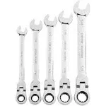 NEW! 5pc. Flex-Head Combo Wrench Set ☆SAE☆ 3/8&#034;, 7/16, 1/2, 9/16 &amp; 5/8&#034; #60591