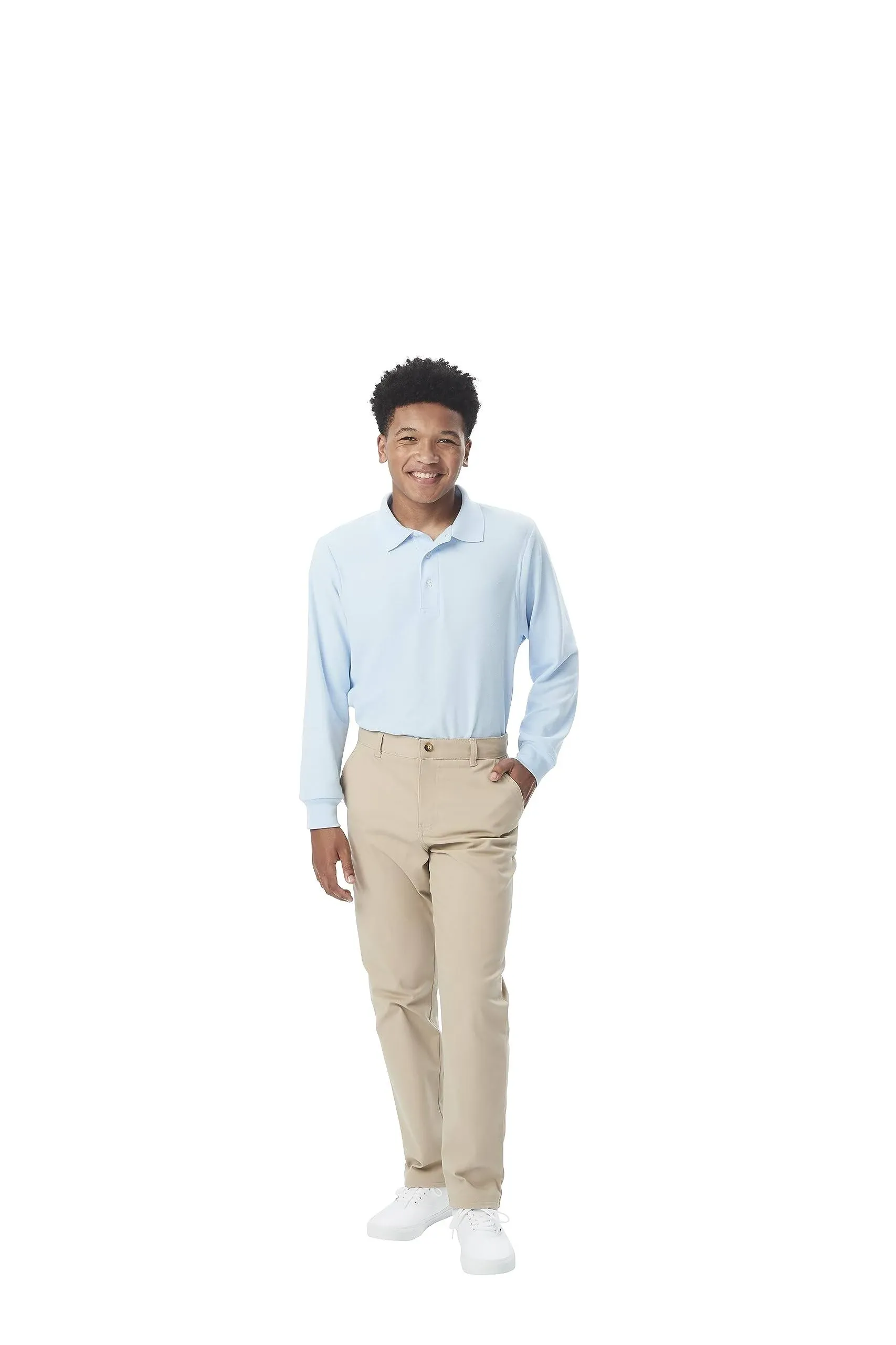 French Toast Men's Straight Fit Stretch Twill Chino Pant