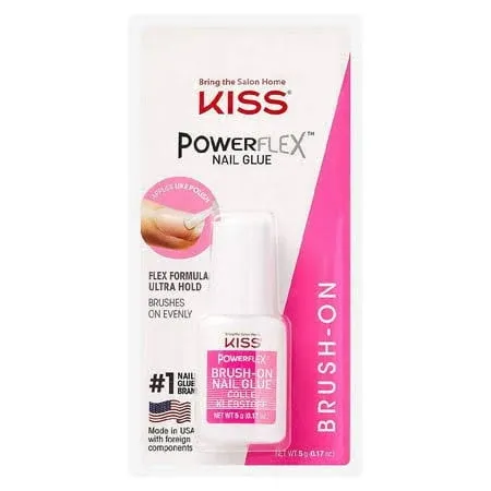 Kiss Powerflex Brush on Nail Glue 0.17 oz Pack of 2