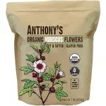 Anthony's Organic Hibiscus Flowers, 1lb, Cut & Sifted, Gluten Free, Non Gmo, Non Irradiated, Keto Friendly