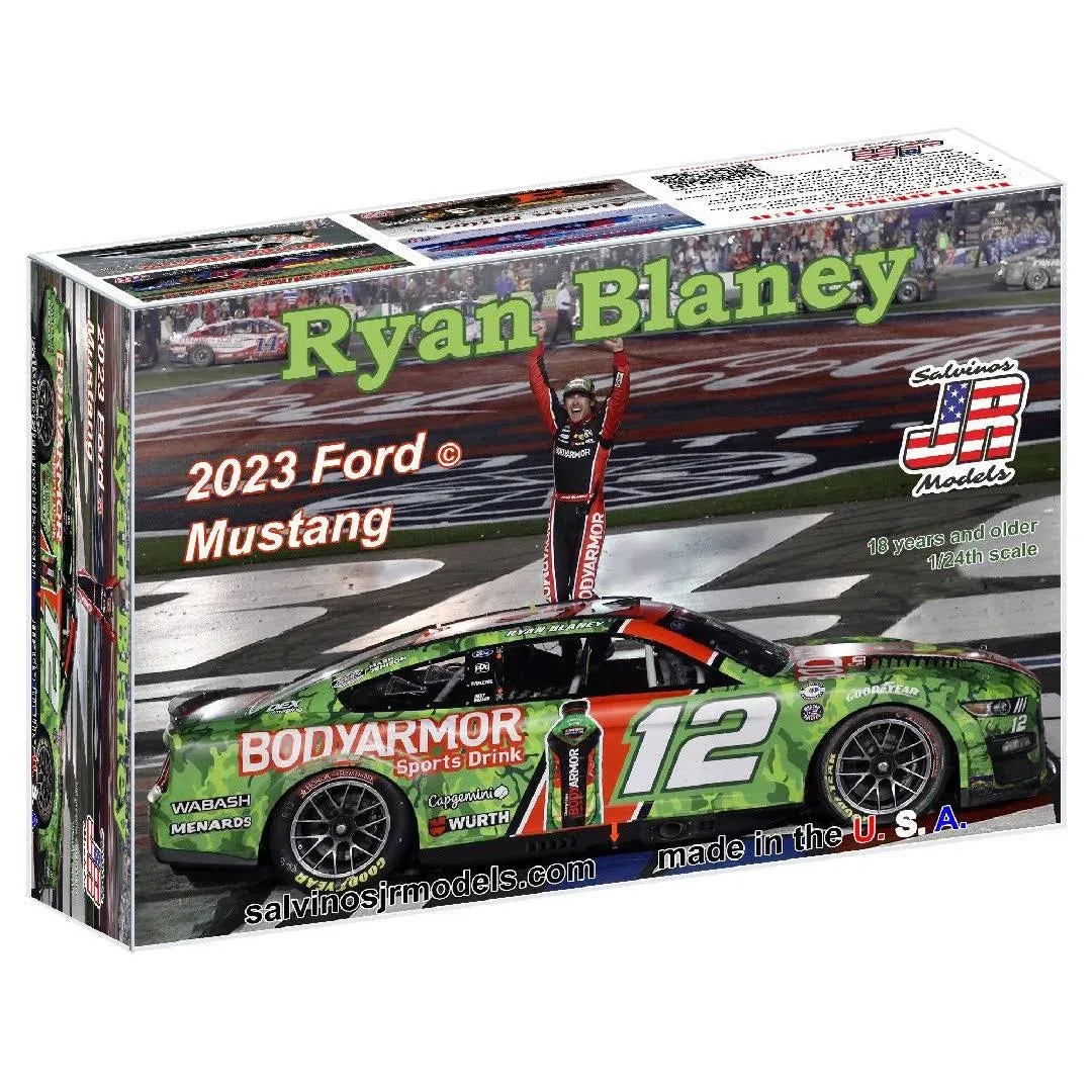 Salvinos Jr Models 2023RBC 1/24 Ryan Blaney 2023 NASCAR Ford Mustang Winner Race Car (Coca-Cola 600) (Ltd Prod) - Black Forest® Hobby Supply Co