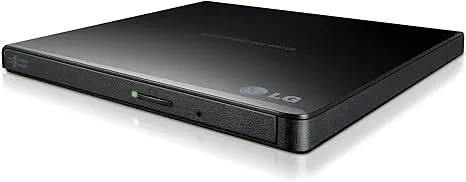 LG GP65NB60 8X USB 2.0 Super Multi Ultra Slim Portable DVD Writer Drive +/-RW External Drive with M-DISC Support - Black