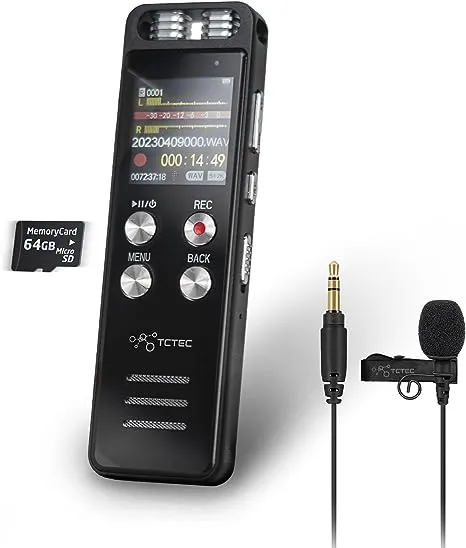 96GB Digital Voice Recorder with 7000 Hours Recording Capacity, Audio Noise R...