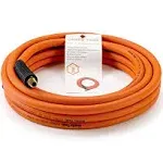 Giraffe Tools Hybrid Lead-In Air Hose, 3/8 inch x 6 ft, 1/4 in. MNPT Fittings, 300 PSI Heavy Duty, Lightweight Air Compressor Hose Short