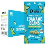 The Only Bean Crunchy Roasted Edamame Beans Vegan - Sea Salt (10 Bags)