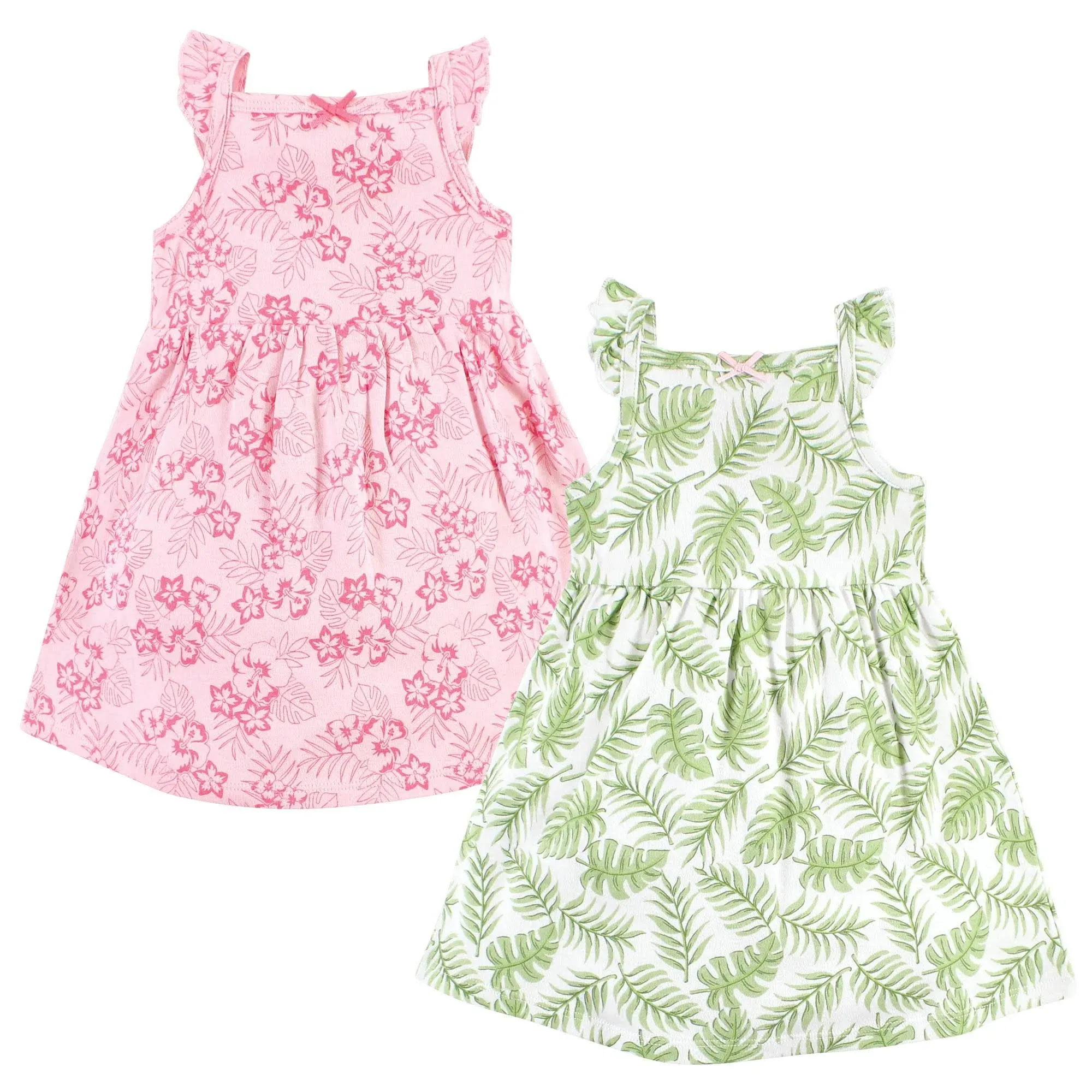 Hudson Baby Baby Girls Cotton Dresses Palm Leaf