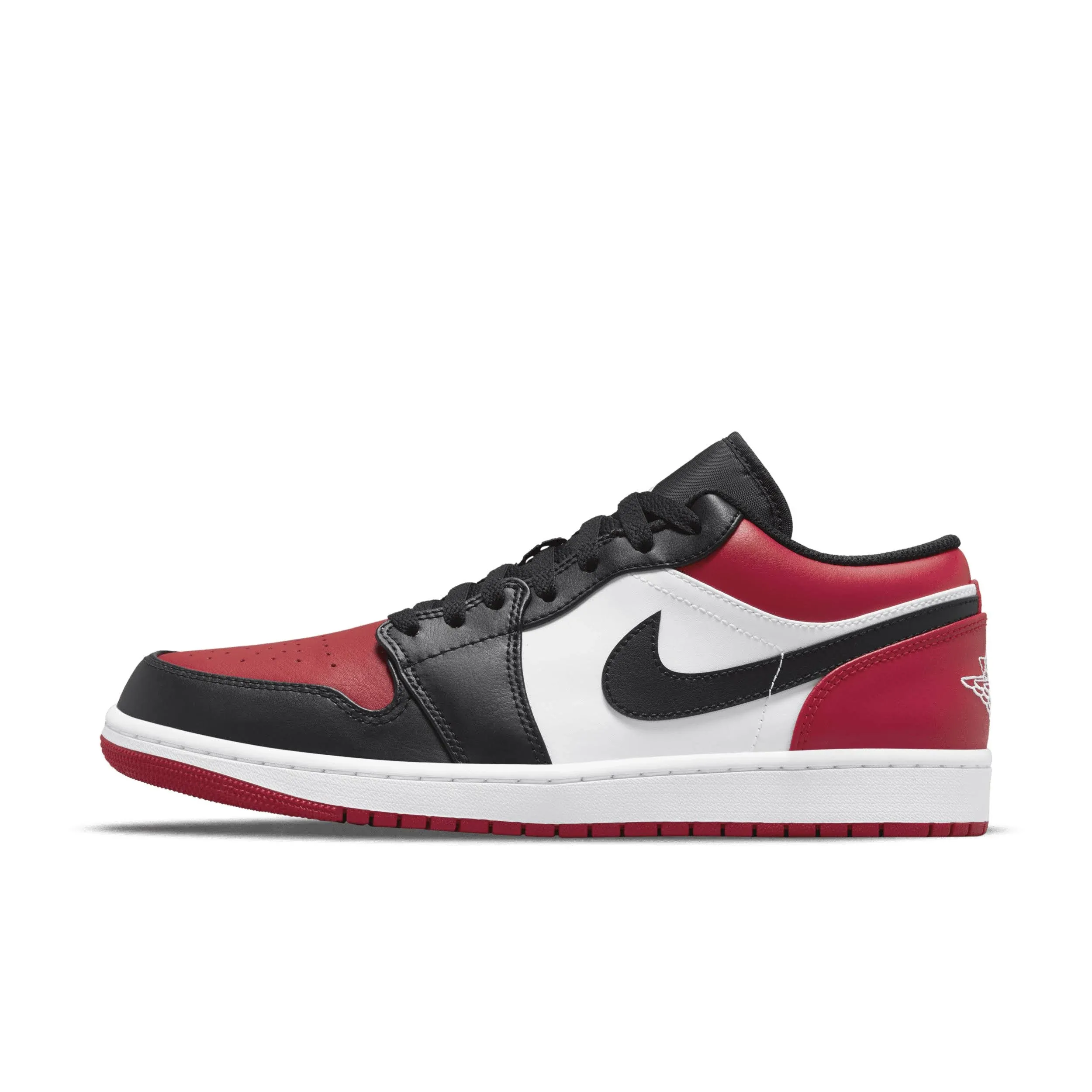 Nike Air Jordan 1 Low Bred Toe Gym Red/White-Blac<wbr/>k 2021 Size 13