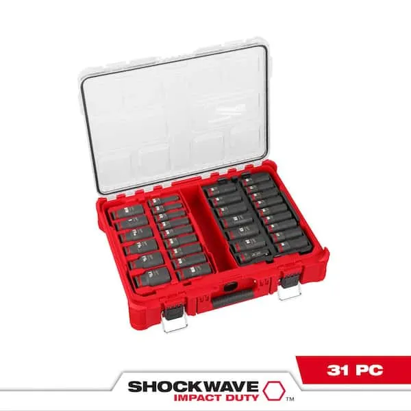 Milwaukee 49-66-6806 SHOCKWAVE Impact Duty 1/2" Drive Packout Socket Set