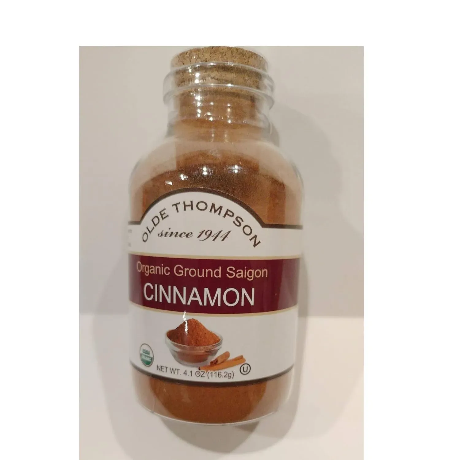 Olde Thompson Organic Ground Saigon Cinnamon 4.1ounce Jar