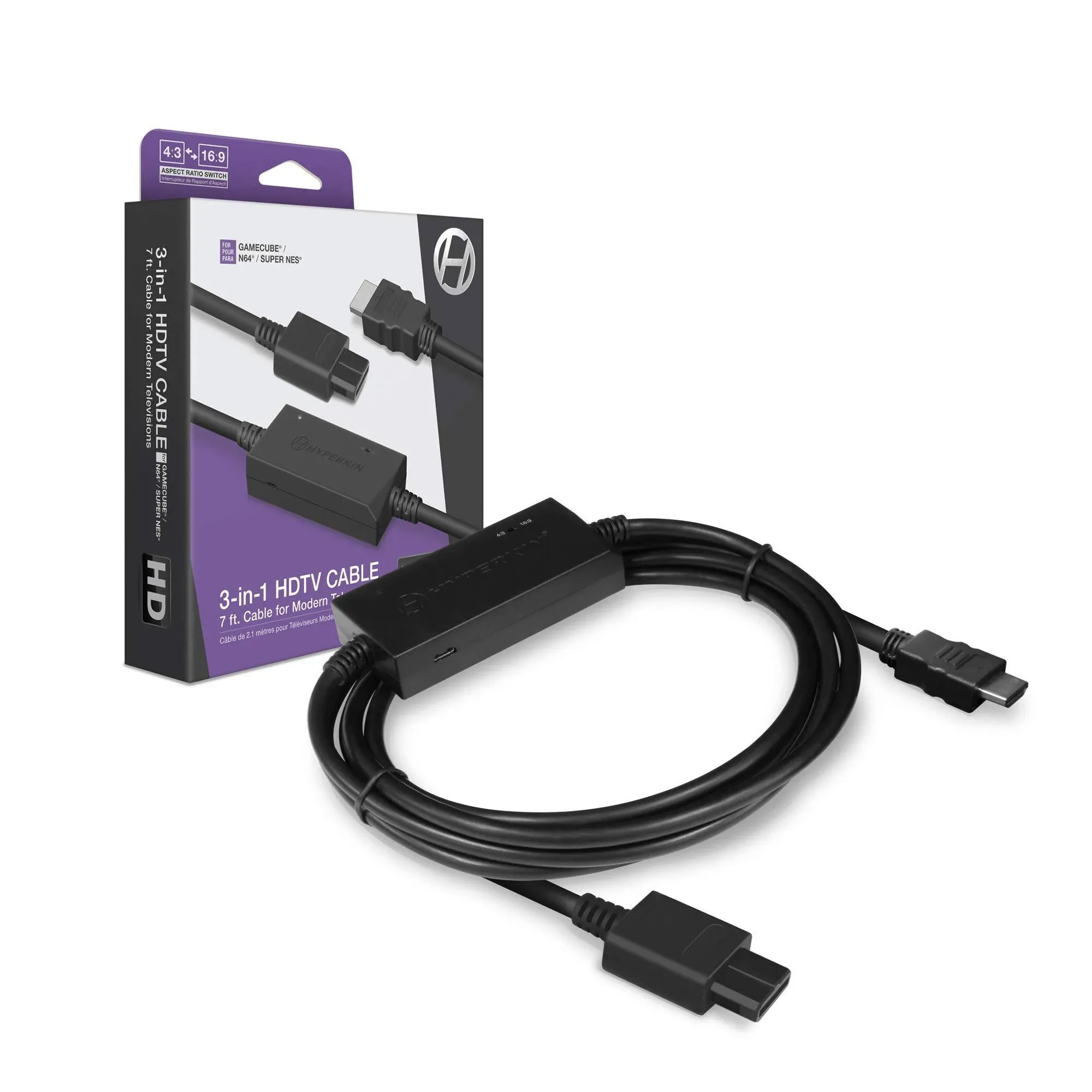 Hyperkin 3 in 1 Hdtv Cable For Gamecube N64 SNES