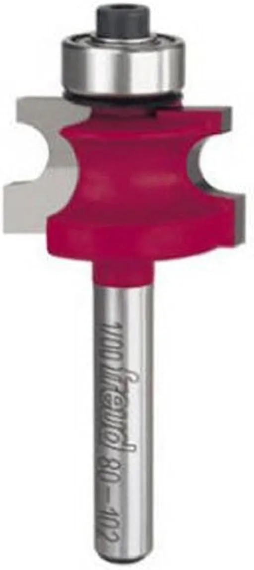 Freud 80-102: 1/8" Radius Traditional Beading Bit with 1/4" Shank, Perma-shield Coating Red