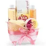 Freida and Joe - Pink Peony Spa Bath Gift Set in A Tub