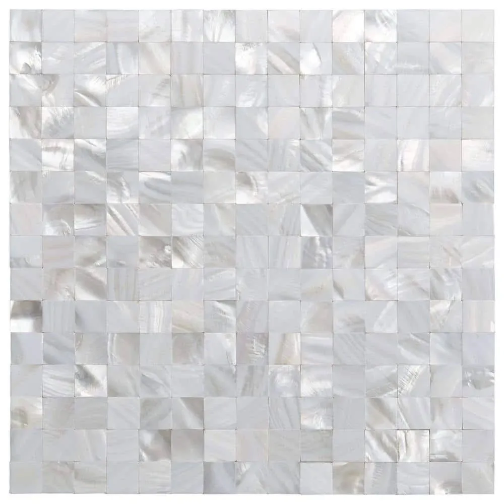 Peel and Stick Mother of Pearl Shell Mosaic Tile for Kitchen Backsplashes 12 in. x 12