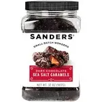 Sanders Sea Salt Caramels, Dark Chocolate - 32 oz