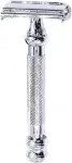 Parker 99R - Long Handle Heavyweight Butterfly Open Double Edge Safety Razor & 5