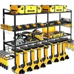 Power Tool Organizer 8 Drill Holder Wall Mount 4 Layers Garage Storage Rack New