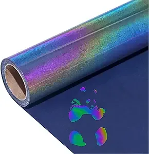 Reflective Heat Transfer Vinyl Htv Rainbow Iron On For Cricut T-shirt