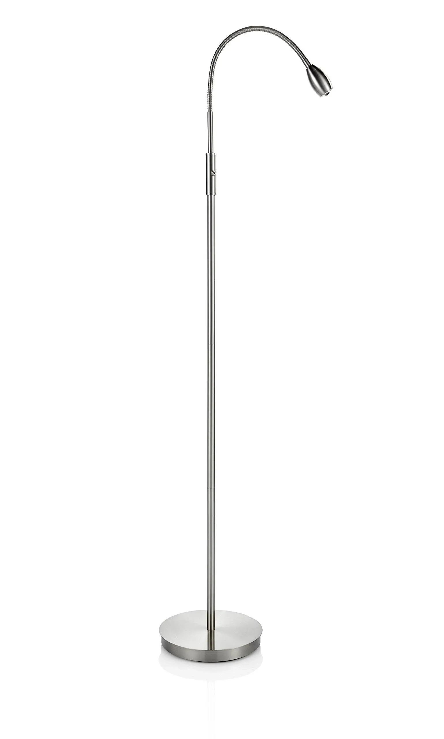 Daylight24 402071-15 Focus Adjustable Beam LED Floor Lamp, Nickel