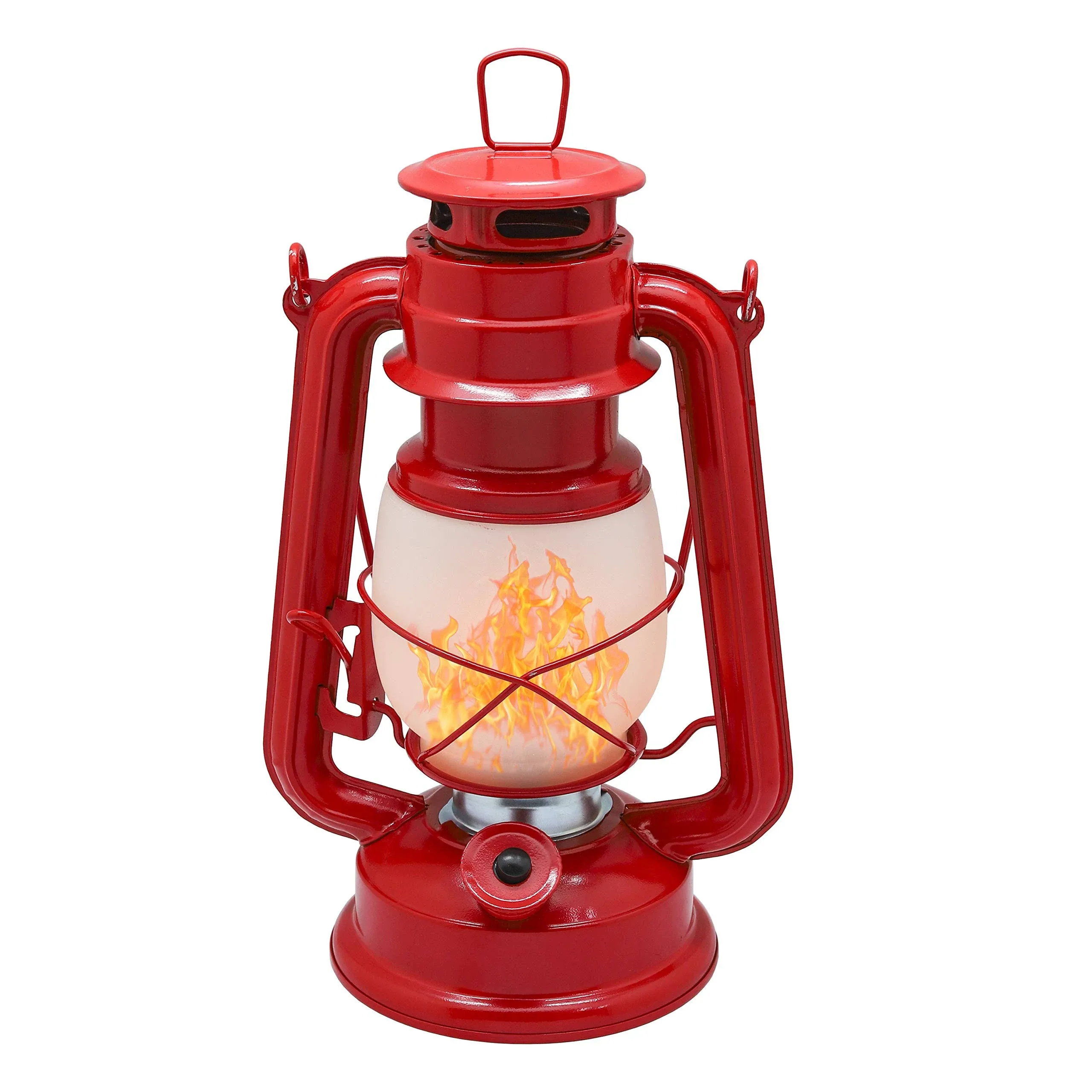 YAKii LED Vintage Flame Lantern Metal Outdoor Hanging Lantern with Dancing Fl...