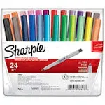 Sharpie Permanent Markers Ultra Fine Point Assorted 24/Set