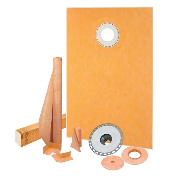 Kerdi-Shower-Kit 38" x 60" Offset PVC Flange 2"