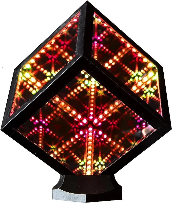 Hypercube Nano Infinity Cube LED Light with Stand - 5.5-Inch Sound Reactive P...