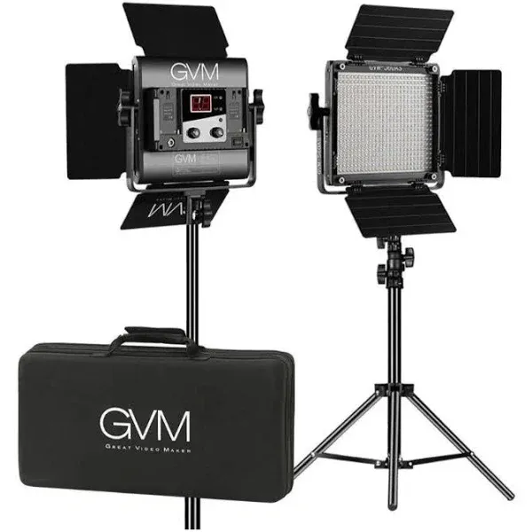 GVM 560AS 30W Bi-Color Soft LED Panel 3-Light Kit, 2300K-6800K #GVM-560AS-3L