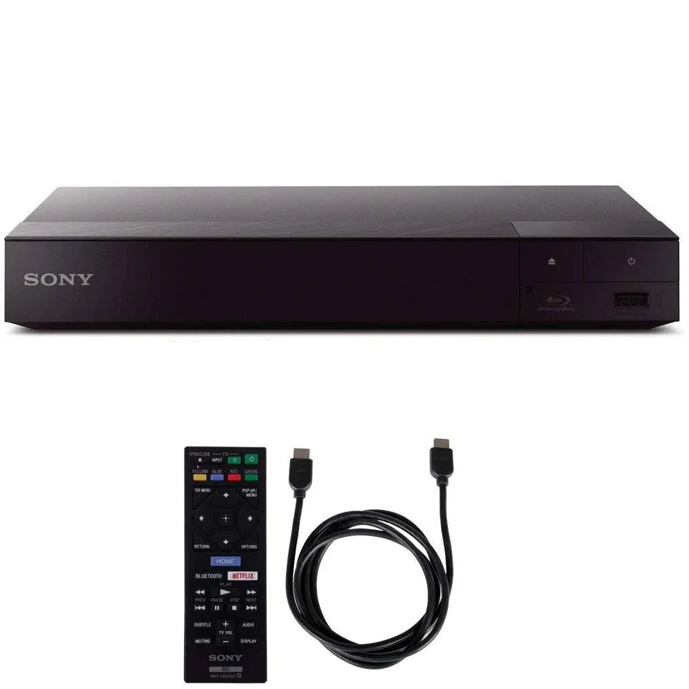 Sony BDP-S6700 4K Upscaling 3D Streaming Blu-ray Disc Player with 6ft High Speed HDMI Cable