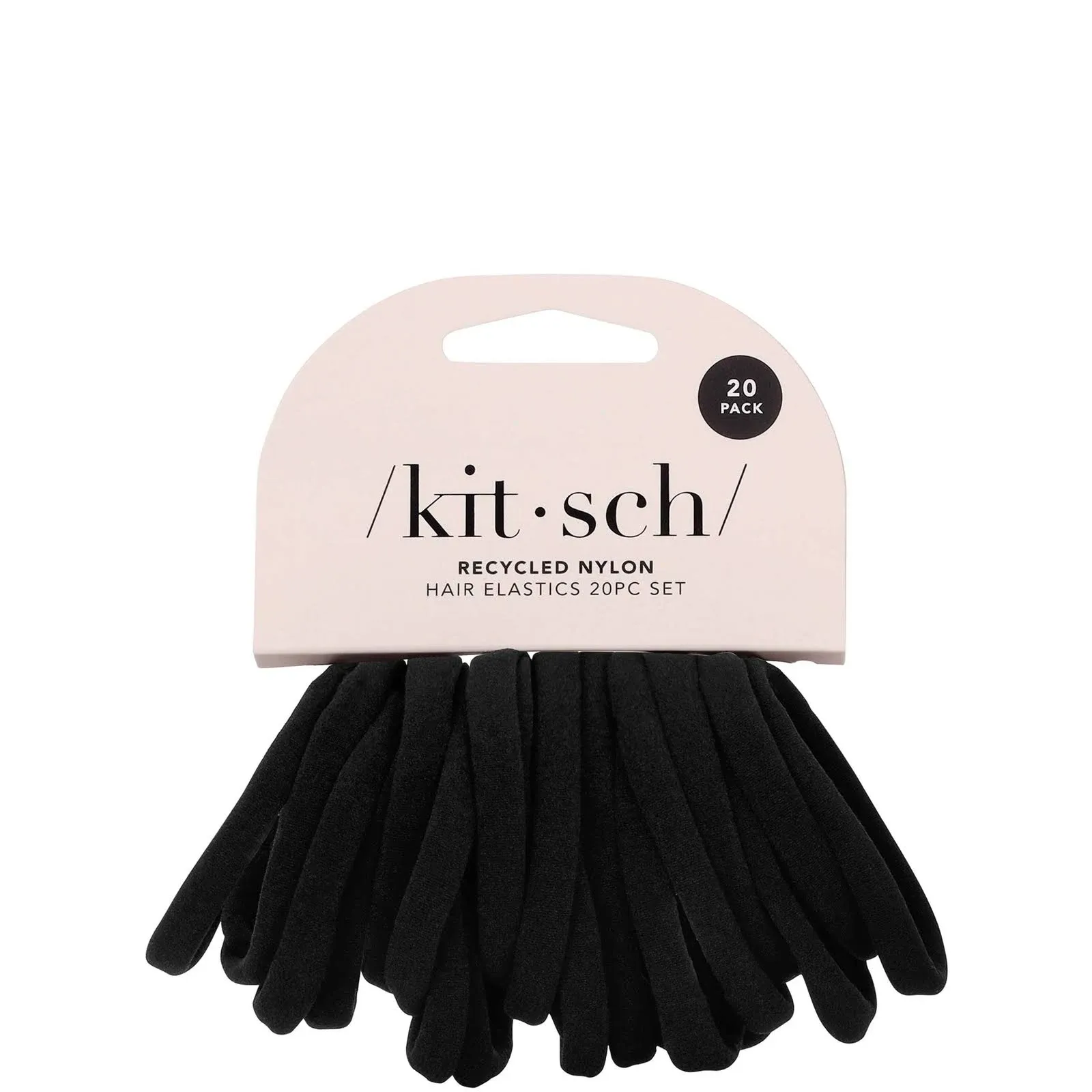 Kitsch Recycled Nylon Hair Elastics Black