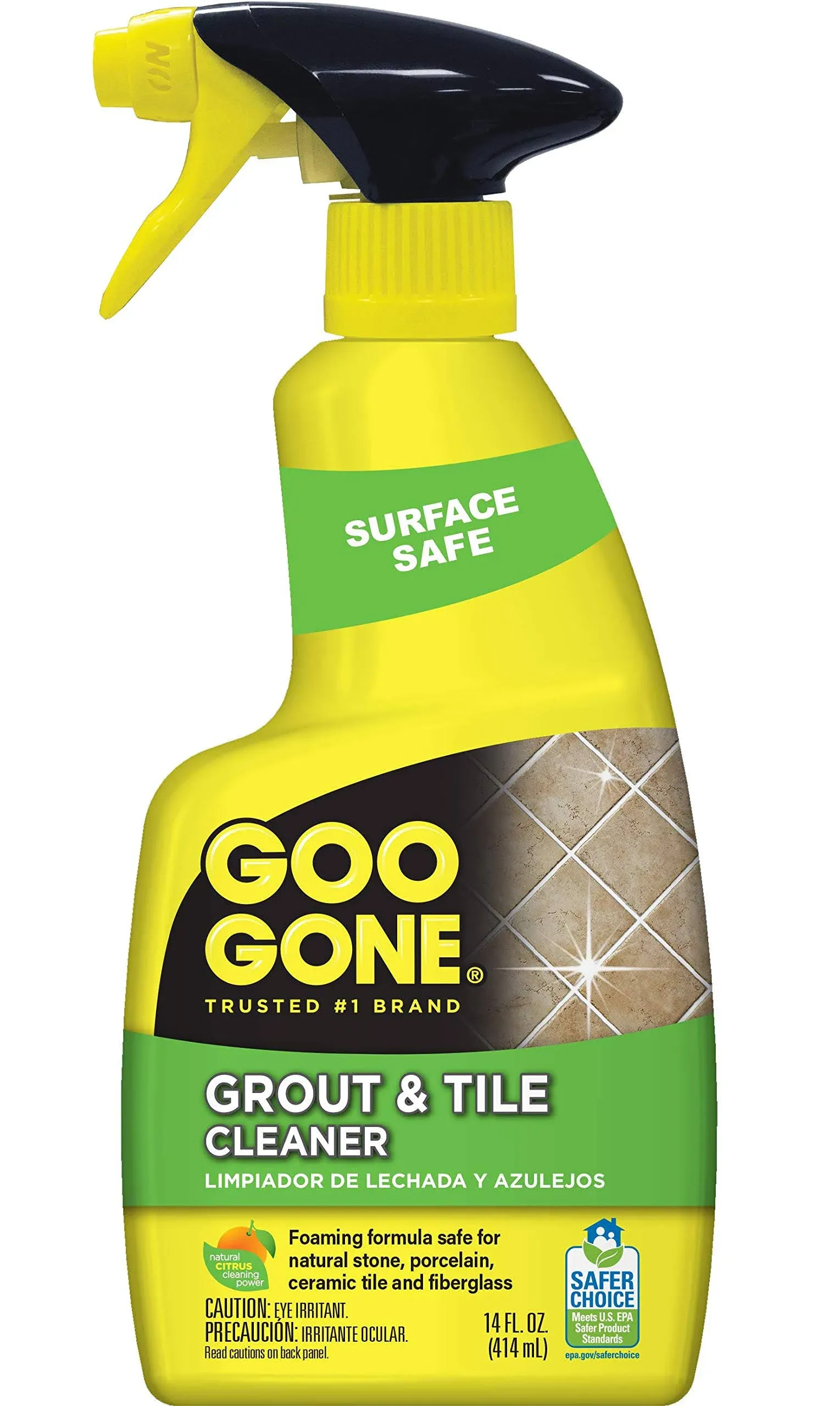 Goo Gone Grout &amp; Tile Cleaner - Stain Remover - 14 Fl. 14 Fl Oz (Pack of 1) 