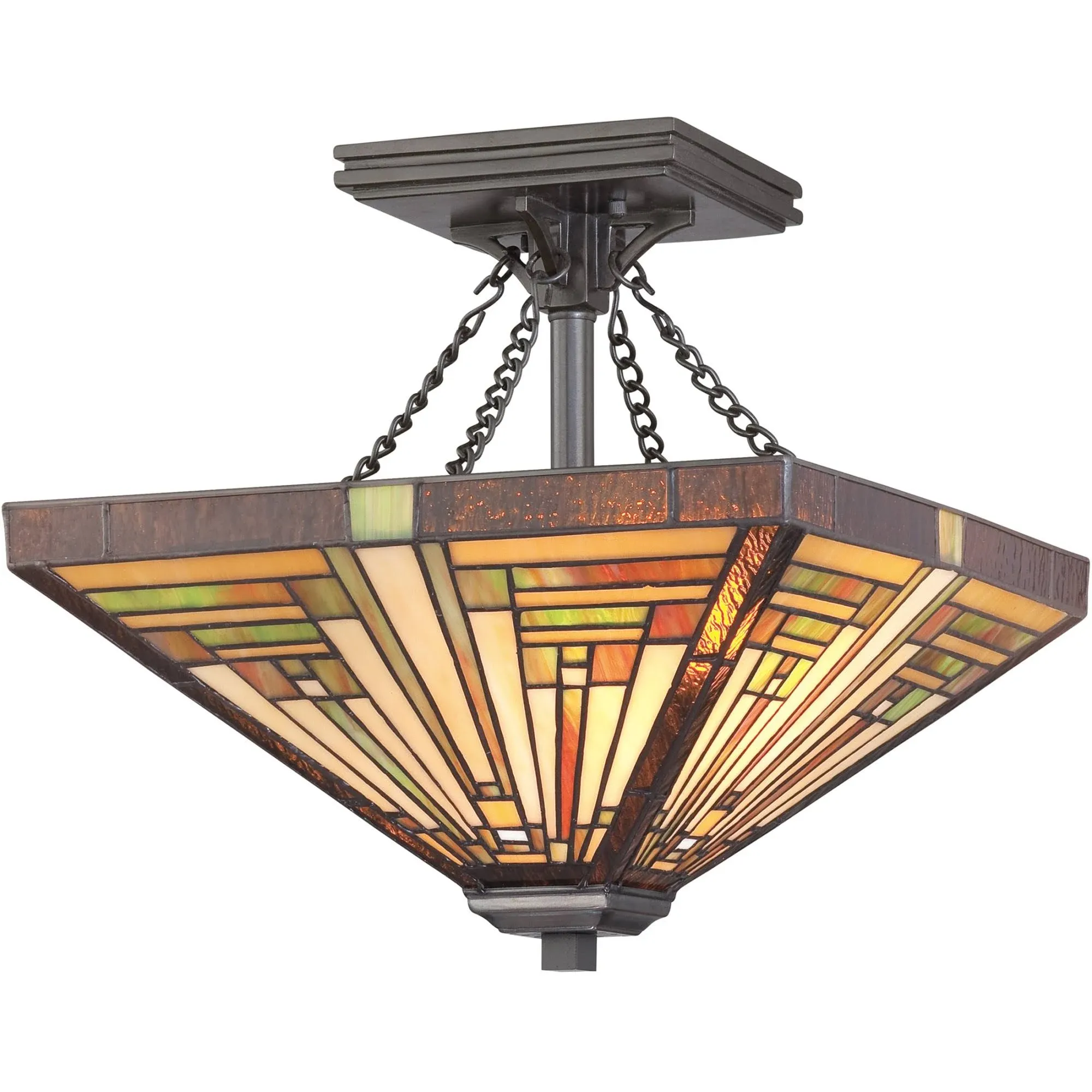 Quoizel Stephen 2-Light Vintage Bronze Semi-Flush Mount Light