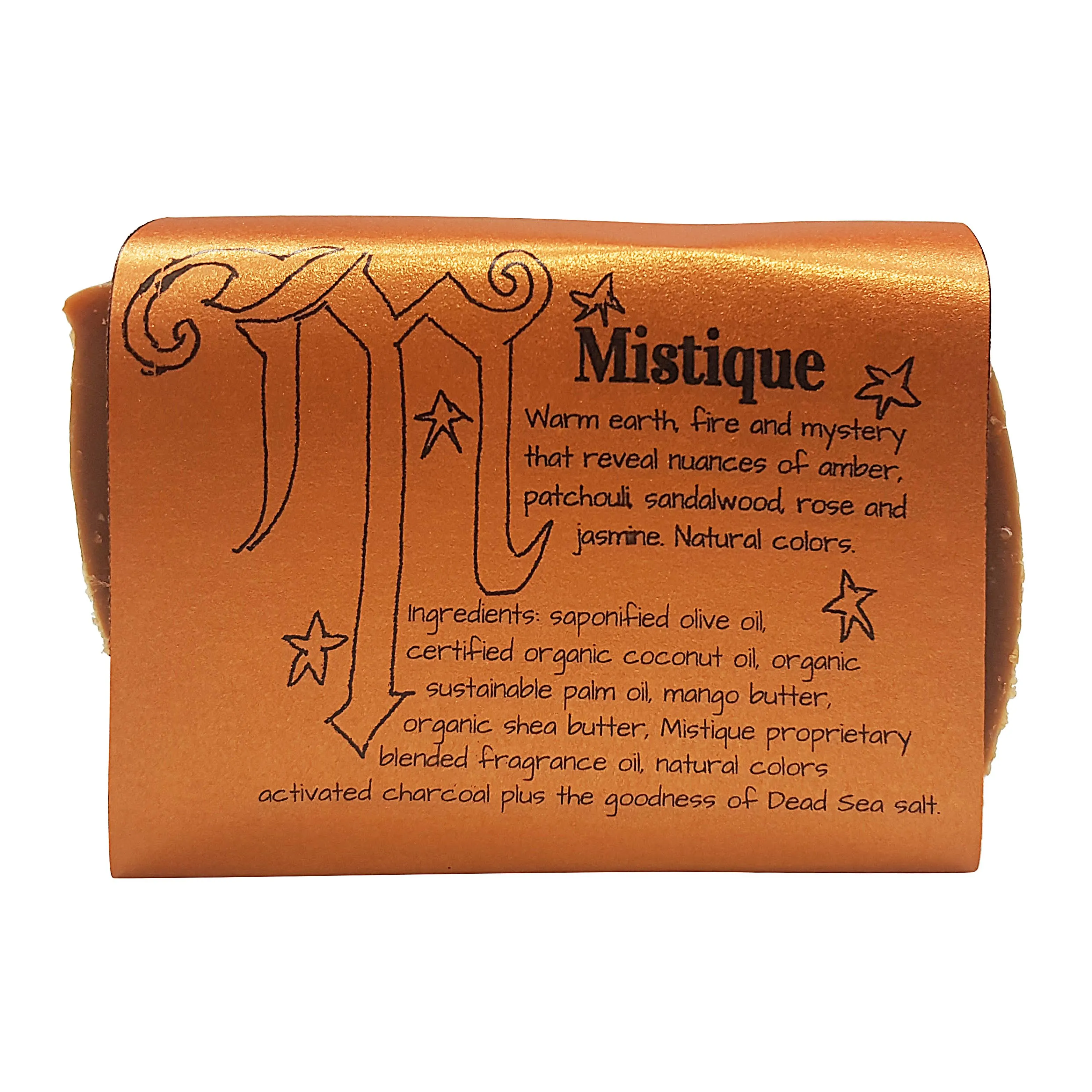 WFG WATERFALL GLEN SOAP COMPANY, LLC, Mistique, sandalwood, patchouli and spices bath soap, body soap, natural vegan soap enriched with cocoa butter